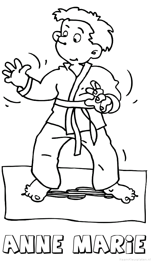 Anne marie judo kleurplaat